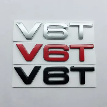 

1pcs 3D V6T V8T Glossy Black Letter Number Emblem Car Styling Fender Side Trunk Badge Logo Sticker for Audi TTRS Q3 Q5 A7 A8L
