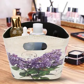 

PU Leather Storage Basket Jewelry Accessory Handles Box Holder Desk Organizers Home Decoration Packaging Accessory Organizer New