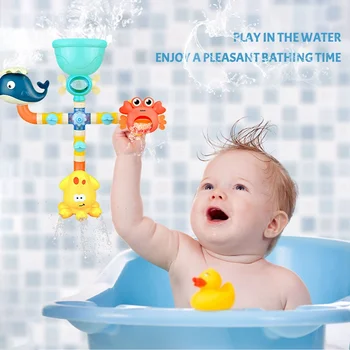 

Children Bath Toys Waterfall Bath Wall Bathtub Toys for Baby Toddler Kids Shower Toy Bathroom Pipe Water Jet Car Toys Gifts