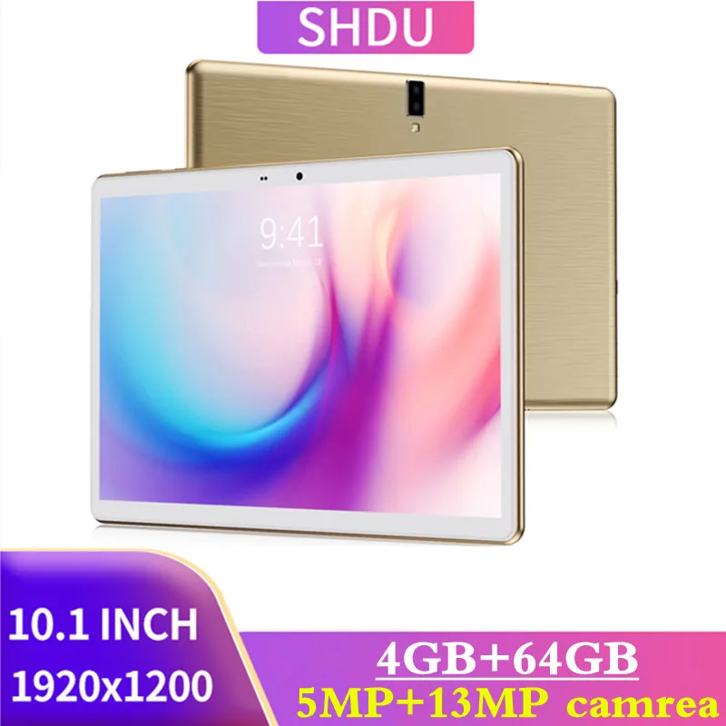 Tableta Pc de 10,1 pulgadas, Tablet con Android 10,0, Google Play, 3G, 4G, llamadas de teléfono, WiFi, Bluetooth, GPS, cristal templado de 10 pulgadas, 4GB + 64GB