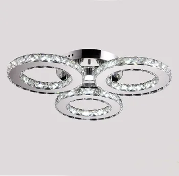 

Crystal chandelier lighting 30W LED kitchen chandelier modern gloss chrome luxury domineering hall WF107