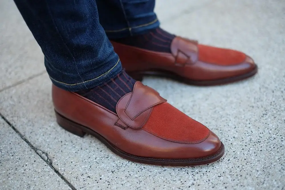 

High Quality New Fashion Men Faux Suede Leather Slip-on Vintage Shoes Casual Classic Male Loafers Shoes Zapatos De Hombre 4M309