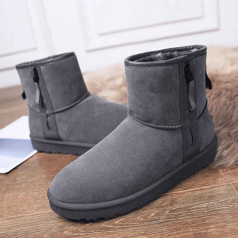 

[Couples Hot Selling] 2019 Winter New Style Hight-top Snow Boots Brushed And Thick Outdoor mian bao xie Warm Cotton Boots