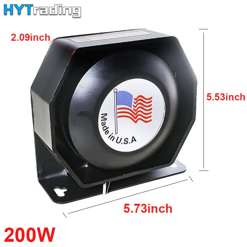 police siren for car 300W 12v sirena policial para auto Police Fire Siren  PA Speaker police horn siren for car wireless MIC