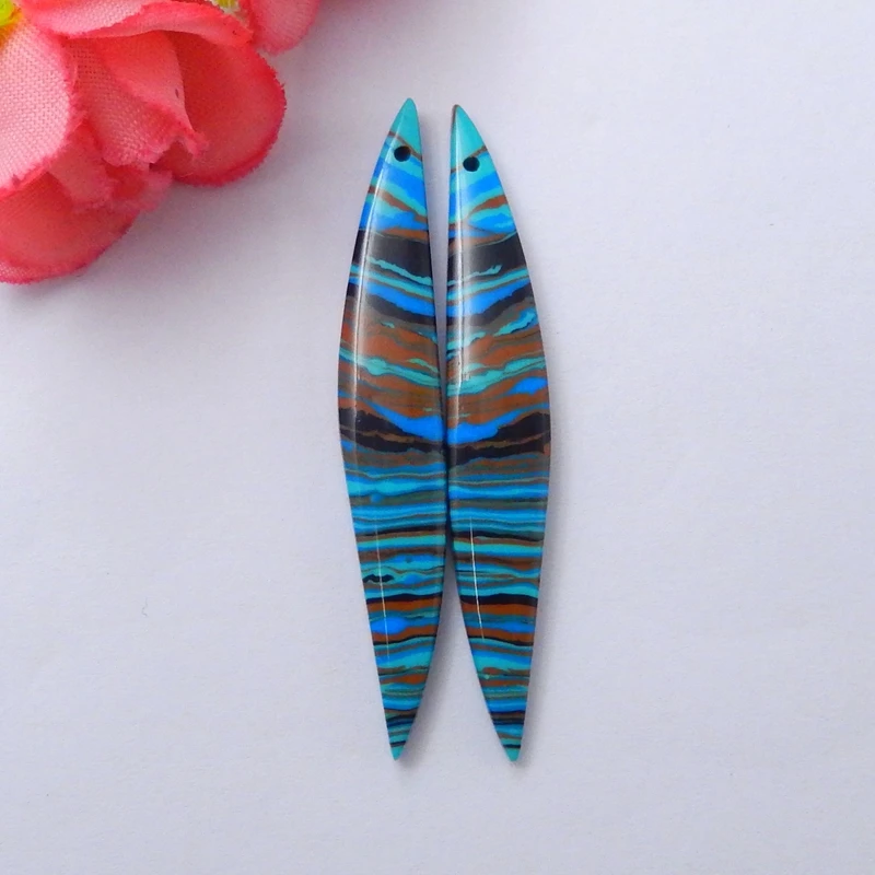 Jewelry accessories Hand custom Rainbow Asper Earrings Pairs Ornamental Gemstone Earrings.49x8x4mm 4.1g | Украшения и аксессуары