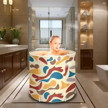 

Personal Health Care Family Sauna Bathtub Portable Bathtub Foldable Inflatable Soaking Bathtub Three-layer Fabric For Indoor