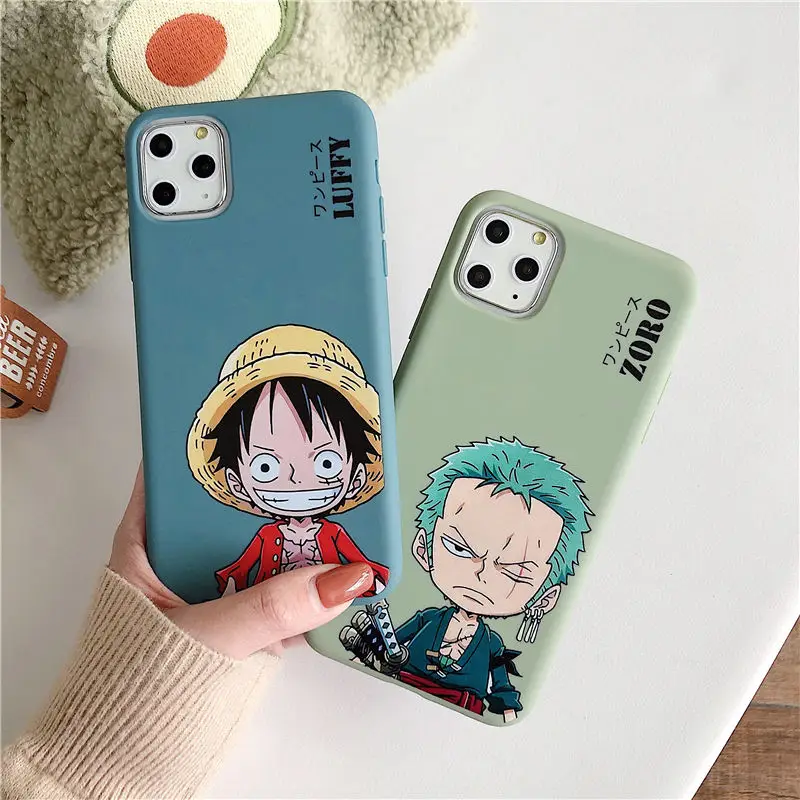 For iphone 11Pro MAX Japan anime One Piece straw hat Lufei Soron silicone soft cover for XS XR 7 8plus X phone cases |