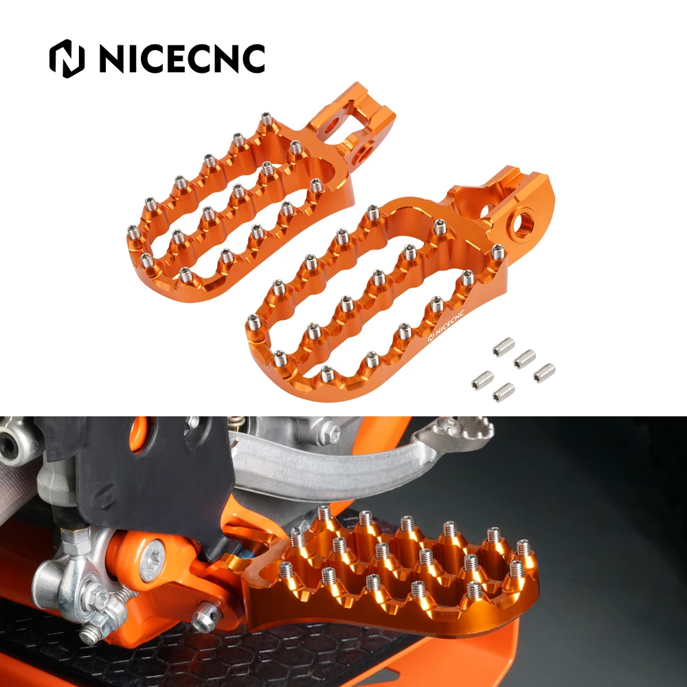 

NICECNC Foot Rest Pegs Footrest Footpeg For KTM 125 150 200 250 300 350 400 450 500 125-500 EXC EXCF XC XCF SX SXF 2017-2022