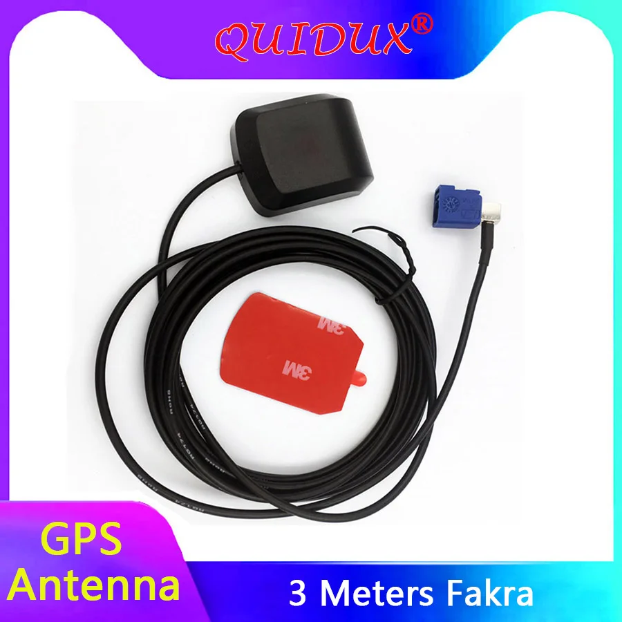 

QUIDUX 50pcs/lots Navigator Car GPS antenna FAKRA "C" connector MFD2 RNS2 RNS-E 3M 10ft cable RG174 Low Noise Figur
