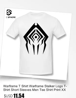 Футболка Warframe Stalker Sigil, футболка с коротким рукавом, футболка большого размера, Повседневная футболка из 100 хлопка с принтом забавного человека