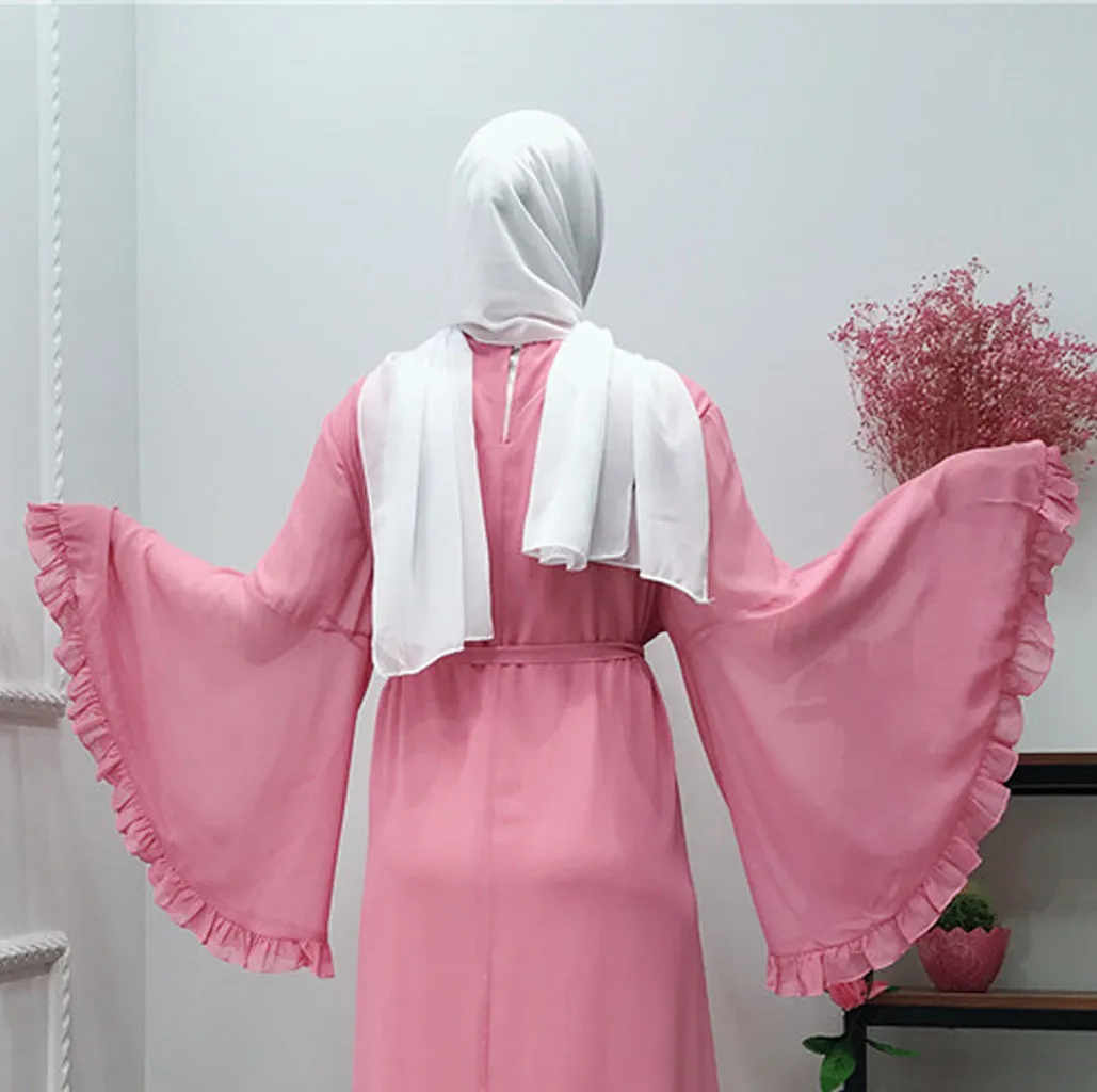 Абайя, кафтан, исламские Модные женские мусульманские платья, ажурное embroi длинное обтягивающее платье, открытый кардиган «абайя», мусульманское платье Дубай