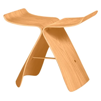 

Creative solid wood butterfly stool foot home adult European curved en bench living room shoe