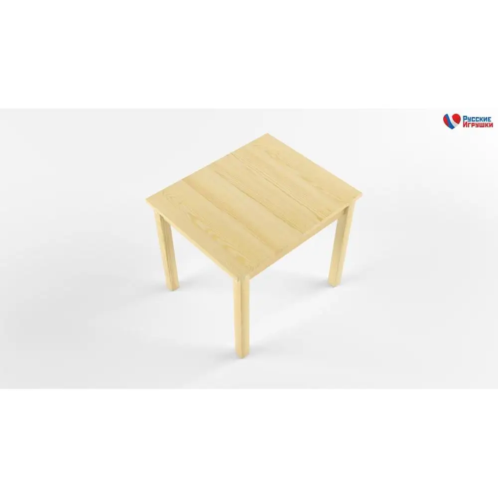 Children's wooden table Brand Russian Toys size 60 50 cm not painted|Детские мебельные гарнитуры| |