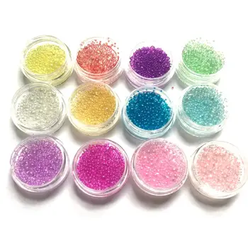 

12 Pcs/set DIY Crystal Epoxy Filler Color Bubbles UV Resin Glue Imitation Blister Bubble Beads Filling Material