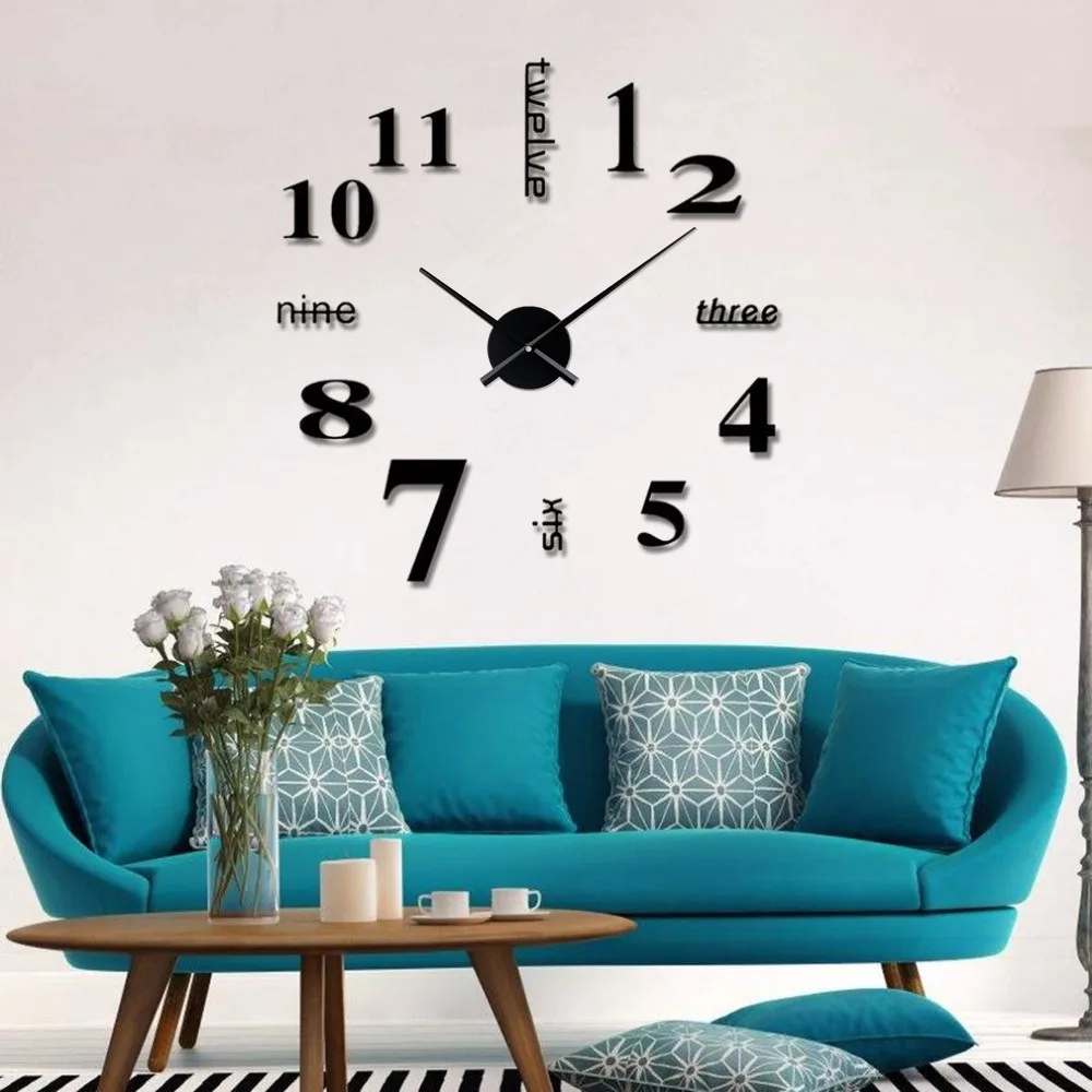 Acrylic Digital Wall Clock, DIY Wall Clock, Household Items, Living Room, Creative