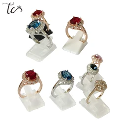 Mini Ring Display Jewelry Ring Holder Plastic Clip Jewelry Storage Display Stand for Rings Wholesale 10/20Pcs/Lot