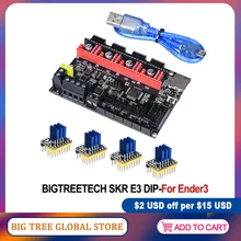 Bigtreetech skr e3 dip v1.1 placa de controle, 32bit para Ender-3 pro 3d peças da impressora tmc2208 tmc2130 spi vs cheetah v1.1 mini e3