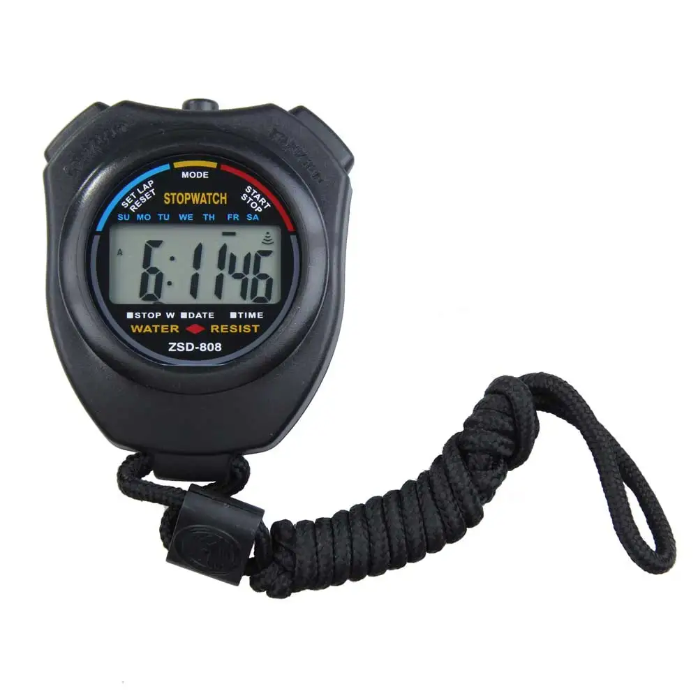 

Digital Running Timer, Chronograph Sports Stopwatch, Counter with Strap, New