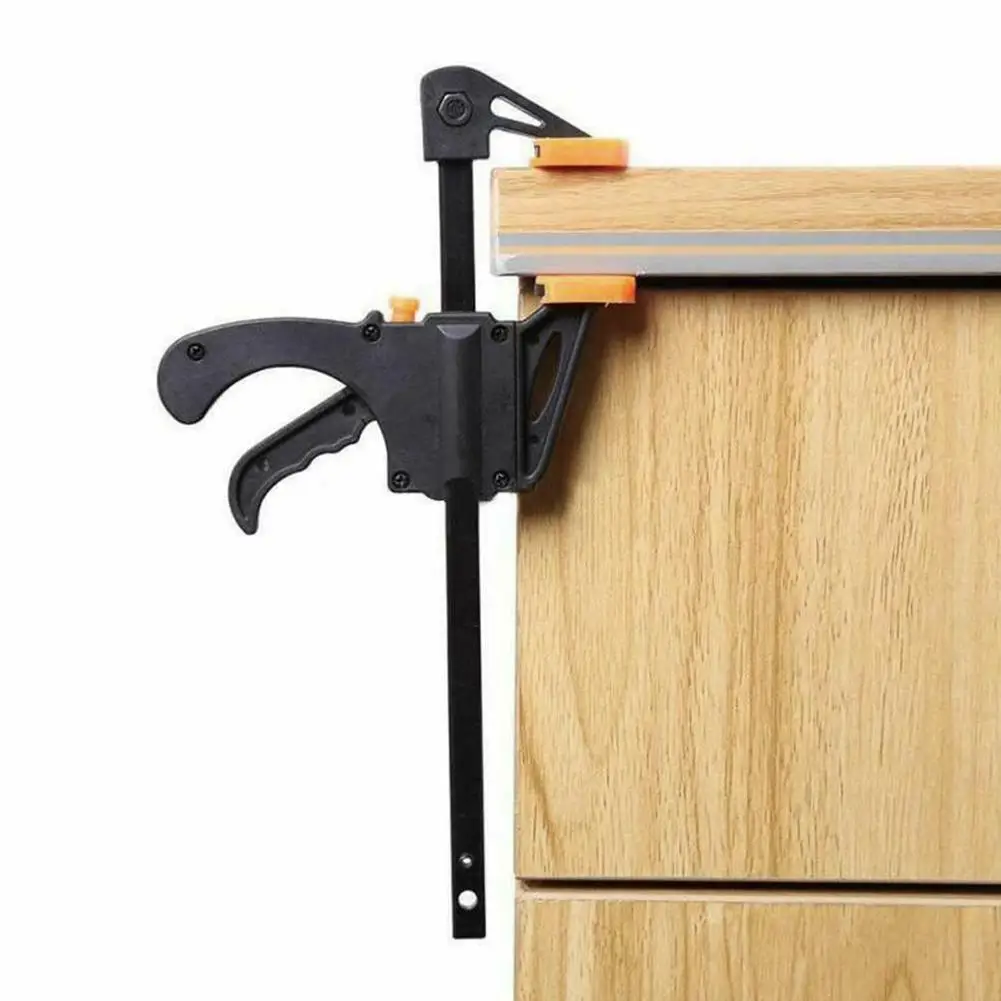

4 inch Woodworking Bar F Clamp Clip Hard Grip Quick Carpentry Vise Ratchet Tool DIY Release Hand O5I9