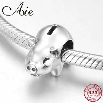 

New 925 Sterling Silver Pig piggy bank Beads Fit Original European Charm Bracelet Jewelry Making