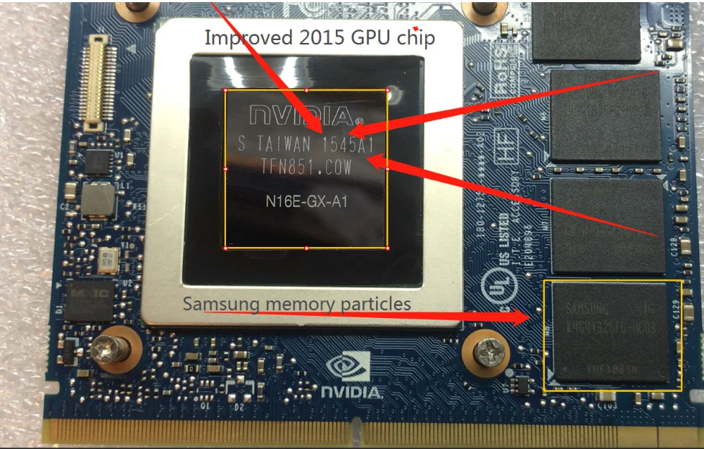 N16E-GX-A1 nVidia GTX 980M 8G графическая GPU карта GTX980M для Dell Alienware 18 M18X M17X R2 R3 R4/hp/MSI/Clevo