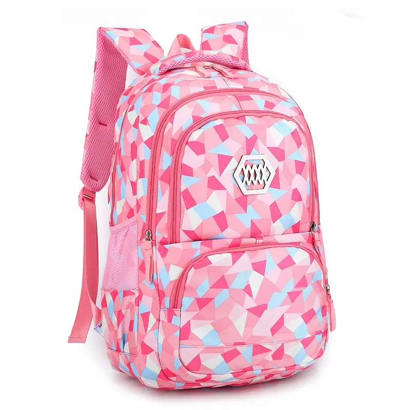 Children School Bags For Teenagers Boys Girls Big Capacity School Backpack Waterproof Satchel Kids Book Bag Mochila - Color: A Pink Large
