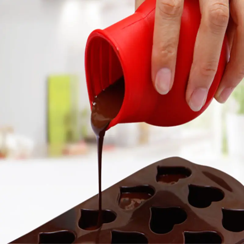 Practical silicone forms Chocolate Melting Pot Mould Butter Sauce Milk Baking Pouring for kitchen cooking tools Accessories