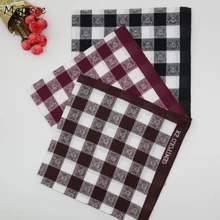 Носовые платки Женские простые классические клетчатые Элегантные повседневные трендовые винтажные женские высококачественные мягкие хлопковые карманные квадратные тонкие шикарные