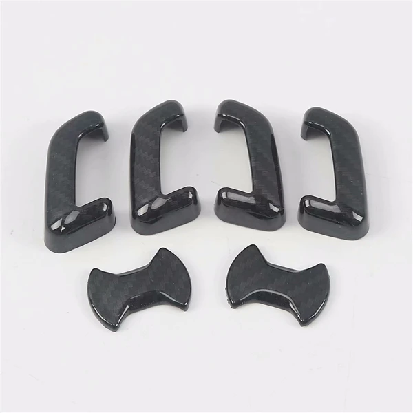 Carbon fiber Car Cover Inner Detector Seat Adjustment Adjust Knob Button Switch For Volkswagen VW TiguanL Tiguan L MK2 - Название цвета: Carbon fiber