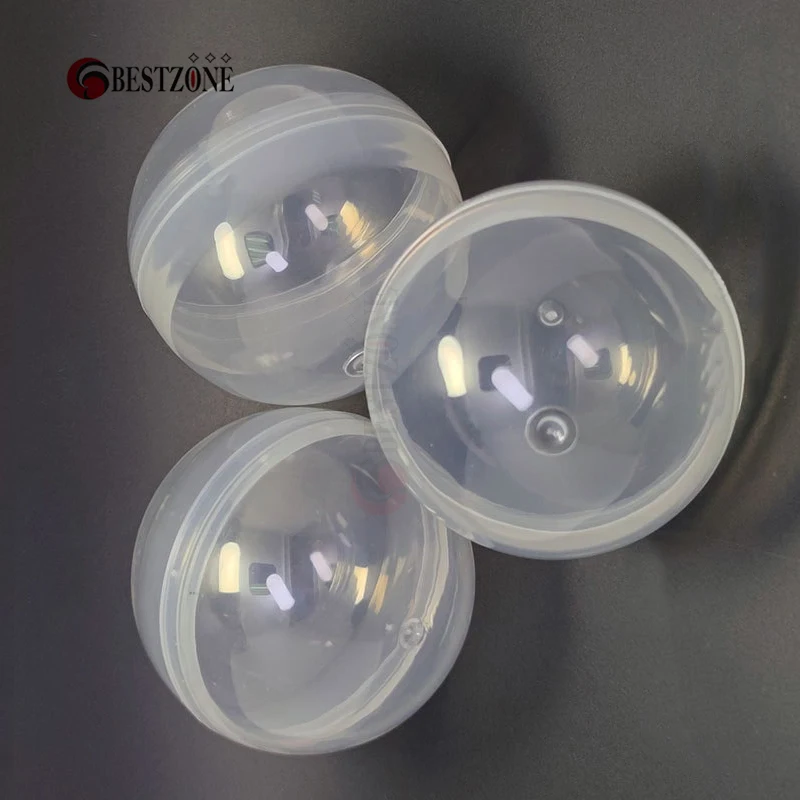 50Pcs/Lot Diameter 75MM Transparent Empty Plastic Capsules Toy Balls Container Shell For Vending Machine Beautiful And Strong 5