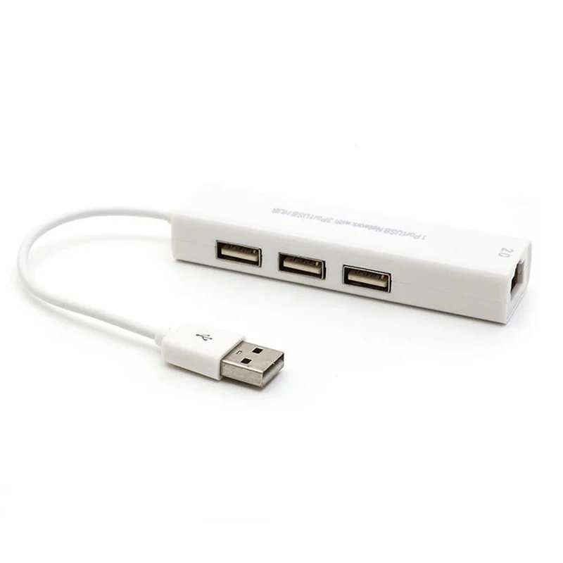 USB к Ethernet адаптер с 3 Порты и разъёмы usb-хаб 2 0 RJ45 Lan сетевая карта для Mac iOS Android ПК