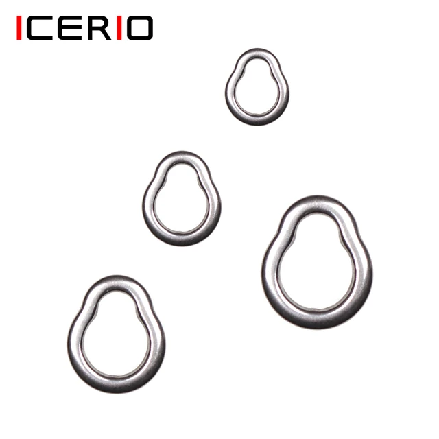 ICERIO 20PCS Assist Hook Stainless Steel Pear-Shaped Fishing Solid