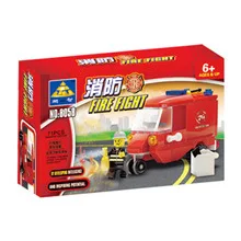 

KAZI Building Blocks Firefighting Series Small Particles Educational Assembled Toys Foam Fire Truck 8059