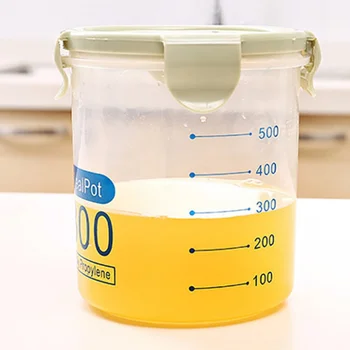 

Air-Tight Food Storage Container Kitchen Storage Pot for Dry Grain Milk Powder Sugar Flour Random Round Clear Large Capacity