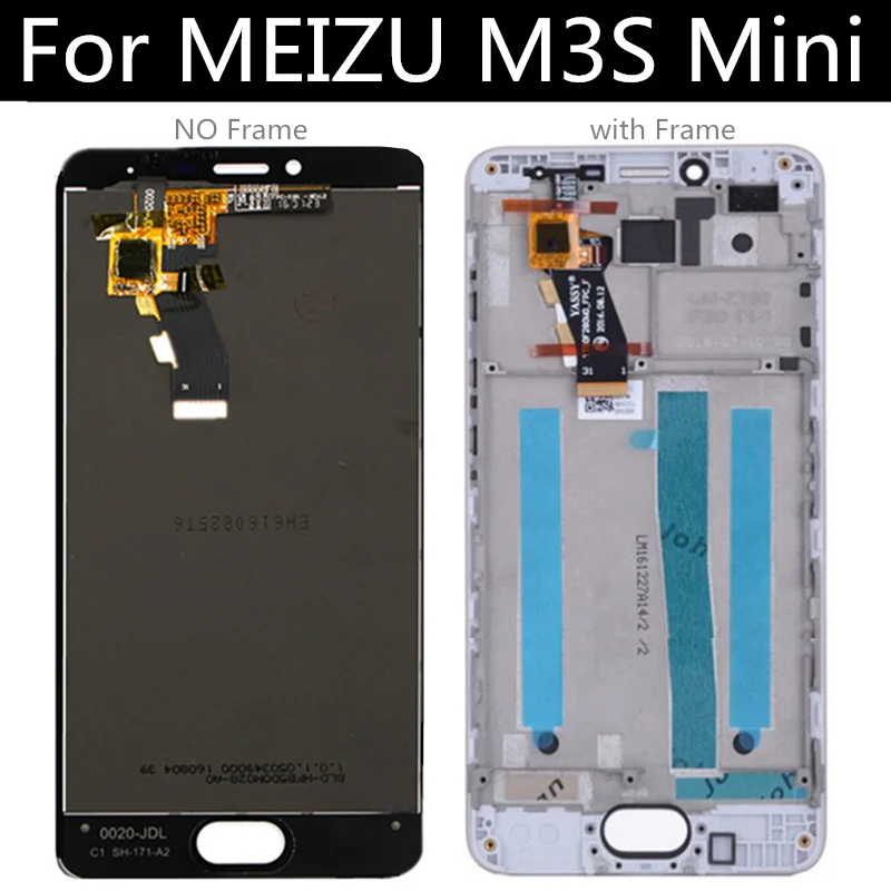 For Meizu M3s Mini LCD Display Touch Screen with frame Digitizer Assembly Replacement 5.0 inch Y685H | Мобильные телефоны и