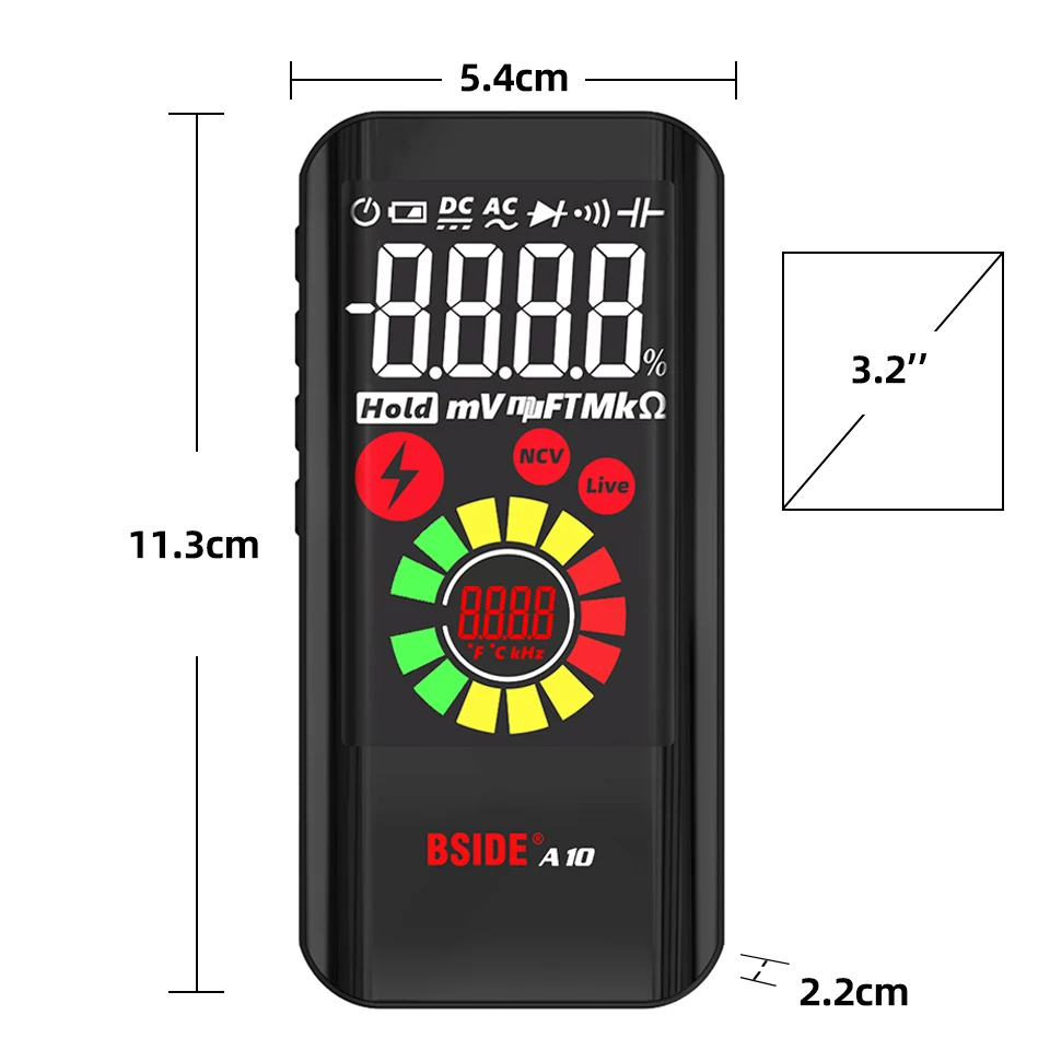 Voltímetro de Bolso Recarregável, Diodo Capacitor, Ohm