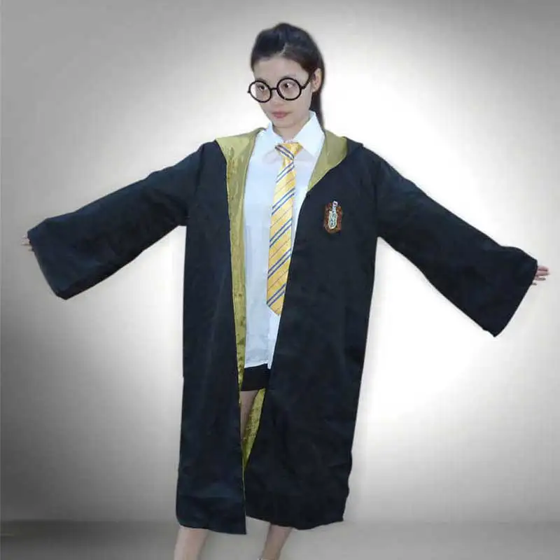 Gryffindor Slytherin Hufflepuff Ravenclaw костюм для взрослых детей Harrise школьный халат Плащ Botters Хэллоуин Косплей Костюм