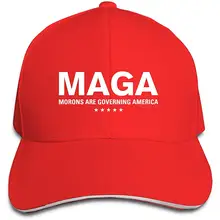 MAGA дебилы управляют Америкой Регулируемая Сэндвич Кепка-Бейсболка Шляпа