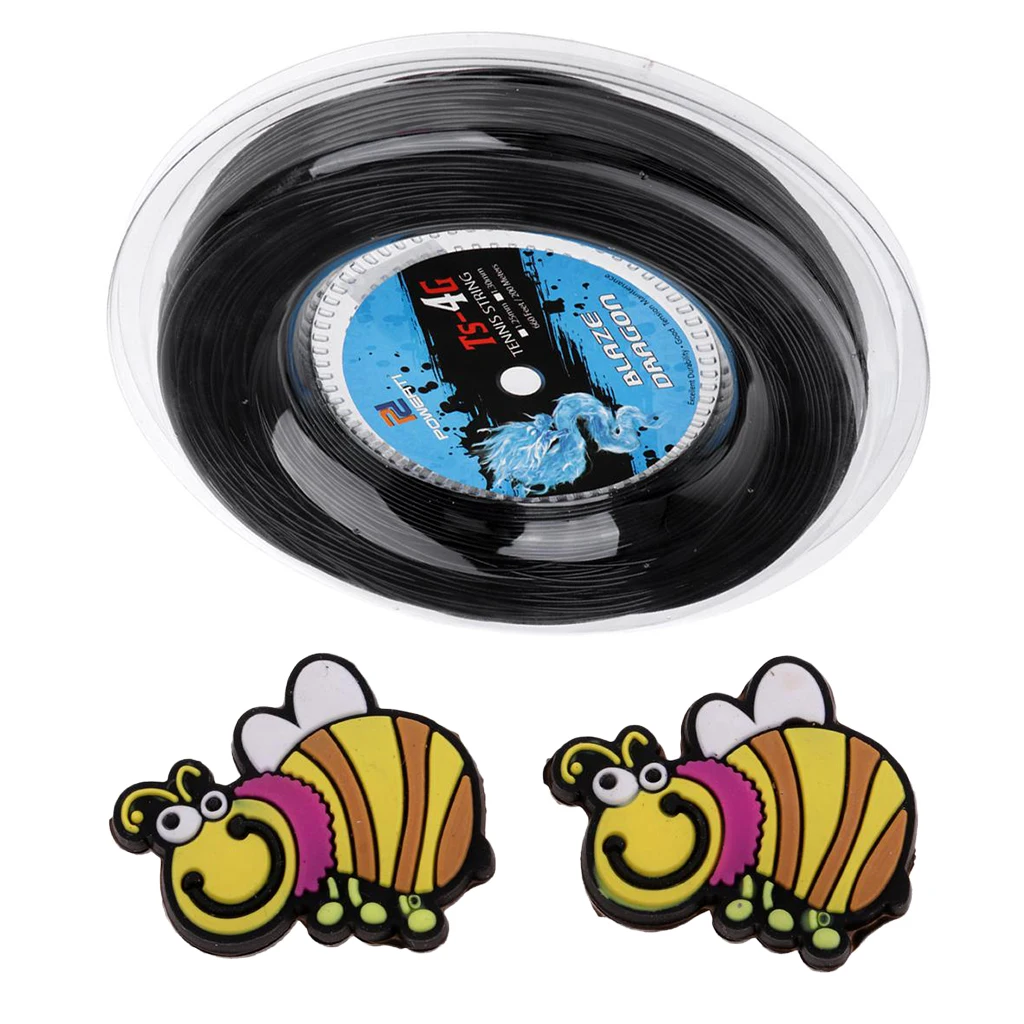 Polyester Tennis Racket String Replacement with Racquet Dampener 200m 1.25mm Tennis Accessories