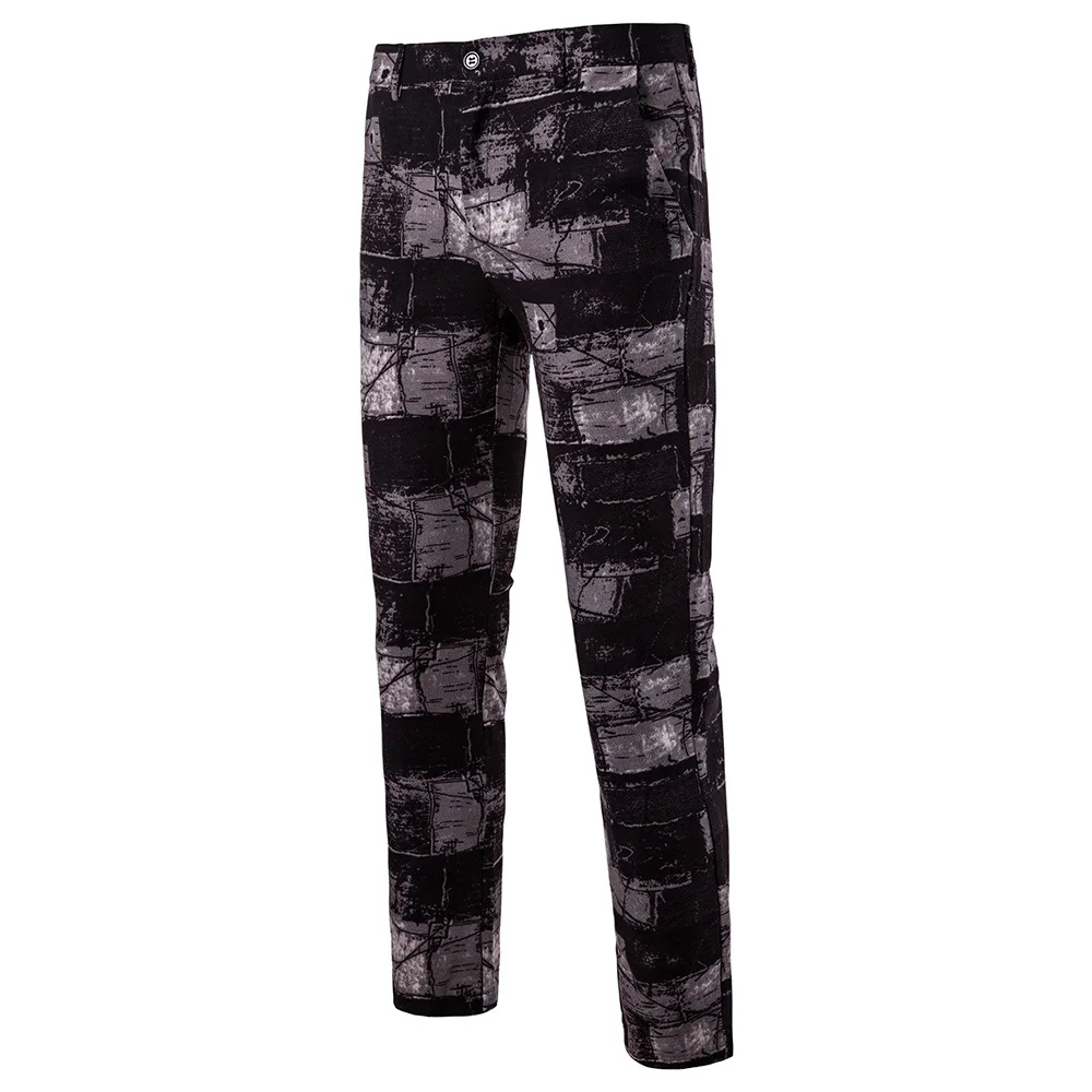

Plaid Pants Men Camouflage 2020 Autumn Winter Cargo Pants Male Straight Printed Men's Dress Pants Slim Fit Plus Size M-4XL