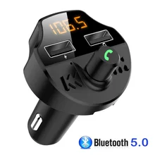 4.6A Bluetooth 5,0 fm-передатчик, автомобильный комплект громкой связи, двойное USB зарядное устройство, беспроводной аудио приемник, TF карта, музыкальный плеер для автомобиля, радио