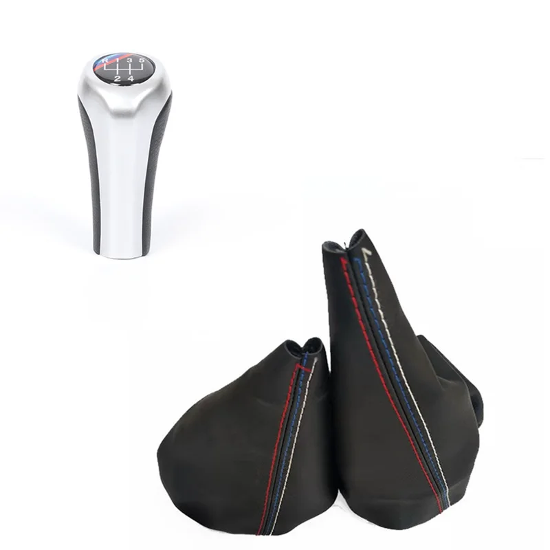 

Car Shift Gear Stick Manual Handbrake Gaiter Shift Knob Black Leather Boot Car-Styling For BMW 3 Series E30 E34 E36 E46 M3 Z3