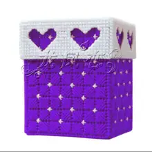 12x12x14 см коробка для хранения салфеток в форме сердца Набор для вышивания ручной работы набор для вязания крючком принадлежности для рукоделия