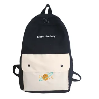 

Famous Brand Women 2019 New Fashion Canvas Backpack Campus Student Bag Casual Backpack Dropshipping Zaino da donna#30