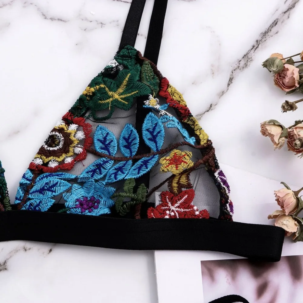 Lace bikinis underwear 2-piece sexy lingerie lace embroidery thong thong thong temptation lingerie pajamas free shipping 40A1 (12)