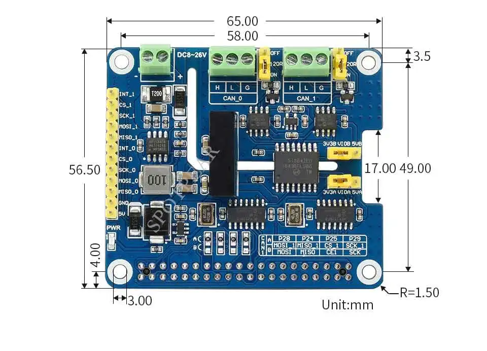 chapéu multi proteções para raspberry pi