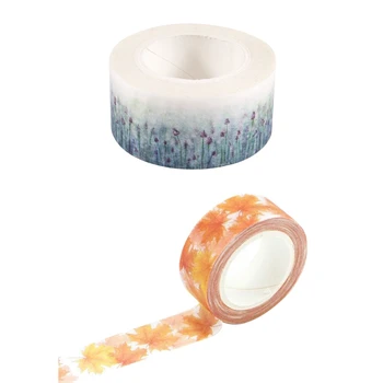 

2 Pcs Tape :1 Pcs 1.5Cm Wide Luxuriant Flowers Washi Tape Adhesive Tape DIY Tape & 1 Pcs Flower Washi Tape 10M Auto Decorative A