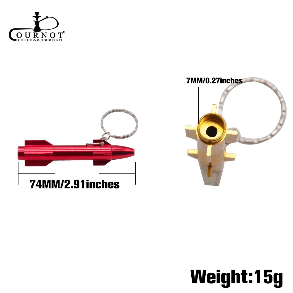 COURNOT Rocket Aluminum One Hitter Bat w/ Spring 74 мм металлическая курительная травяная трубка для