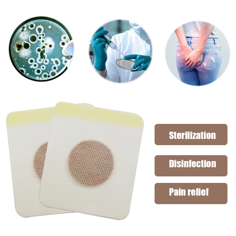 Pain Relief Patch Hemorrhoids Treatment Cream 8PCS Hemorrhoid Patch Powerful Treatment Anal Fissure Crack Internal And External Paste Hemorrhoids Belly Button For Body Health