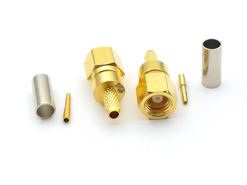 Гнездовой обжим SMC 100 шт. для коаксиального кабеля RG174 RG179 RG316 RG188 RF адаптера|female